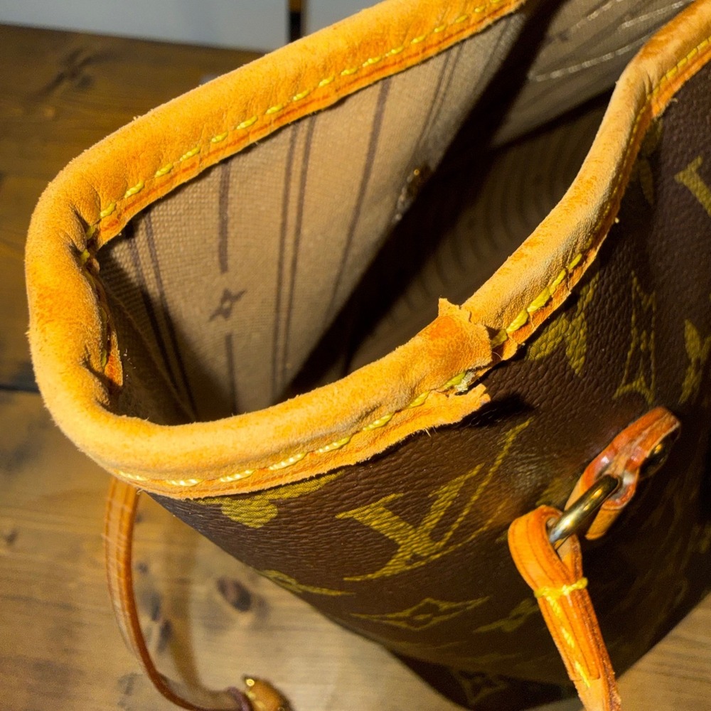 2008 Louis Vuitton Neverfull M/M Monogram Leather Trim Tote Shoulder Bag AR0068 - Picture 11 of 12